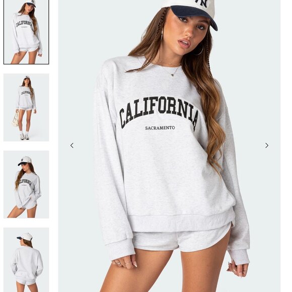 Edikted California Girl Oversized Sweatshirt - Picture 4 of 8